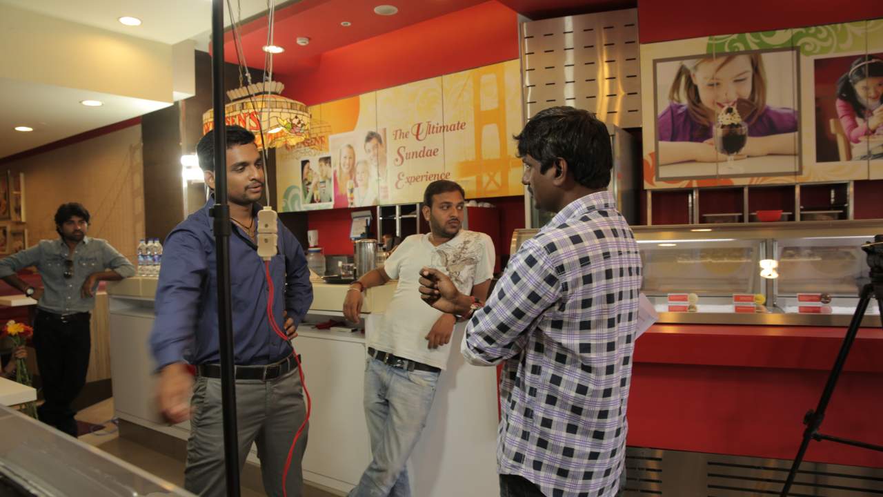 Director discussing scene